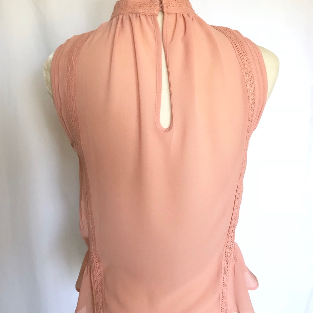 (A) Blush Chiffon Blouse  NWT - Picture 5 of 7